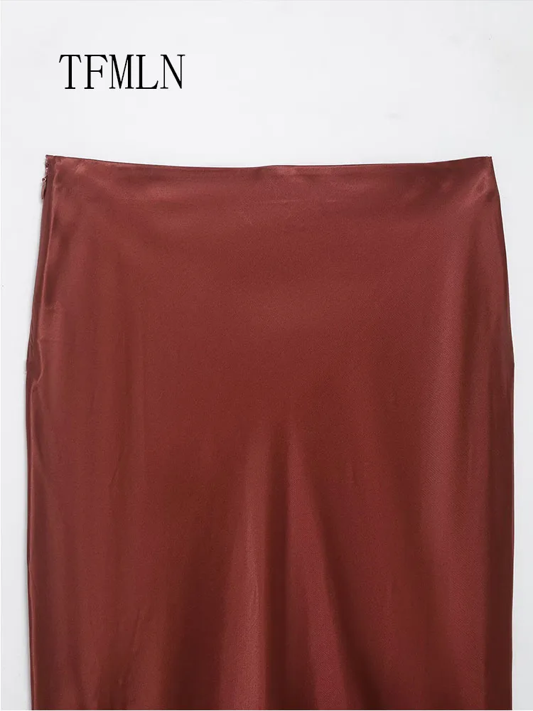 Faldas ajustadas de retales de encaje a la moda para mujer, faldas elegantes con cremallera lateral para fiesta, faldas rectas informales Vintage para mujer 2026