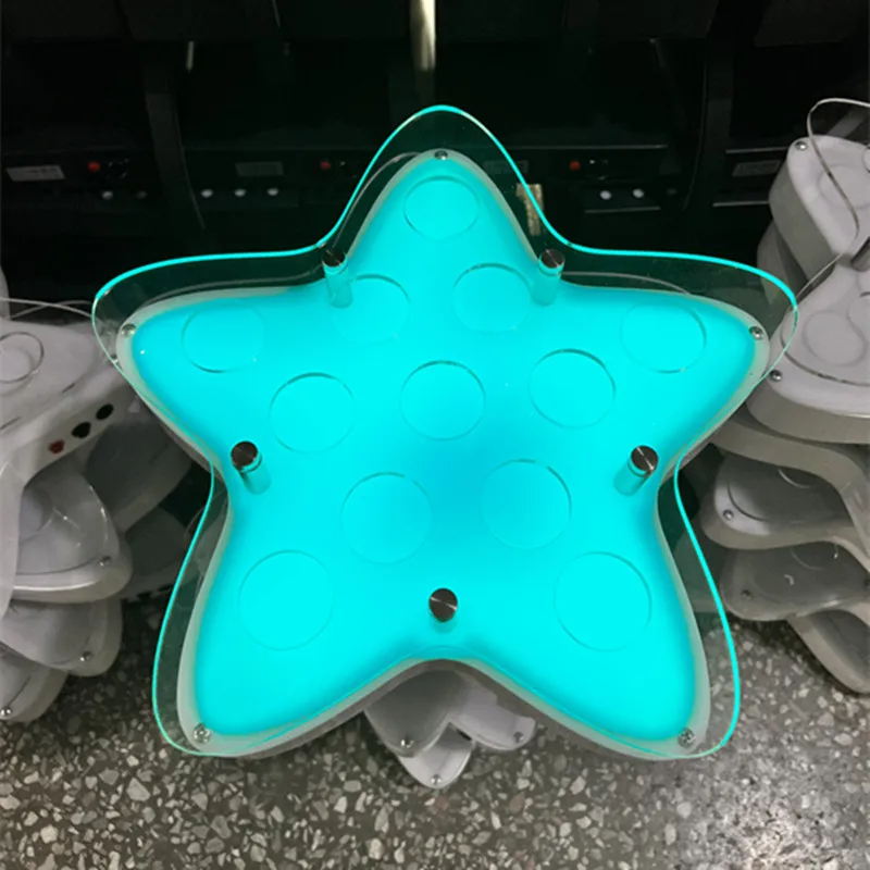 

New Bar LED Luminous Cocktail Bullet Cup Holder KTV Foreign Wine One-shot Creative Pentagram Cup Holder