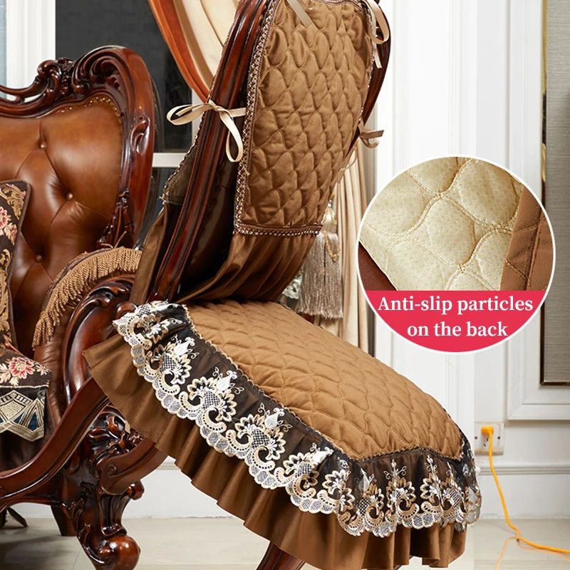 Europese Eetkamerhoezen Quiltkatoenen Antislip Stoelkussen Rugleuning Eetkamer Decoratieve Stoelhoes Home Decor