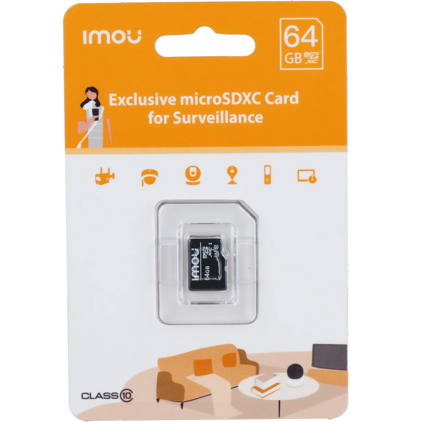 IMOU 32G/64G/128G/256G/512G SD Card Memory Card High Speed Exclusive Micro SD XC Card for Surveillance