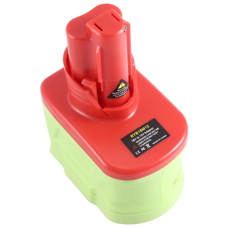 

ABRW-RYB18M12 Battery Adapter Parts For RYOBI 18V Lithium Battery Convert To For 12V M12 Cordless Power Tool