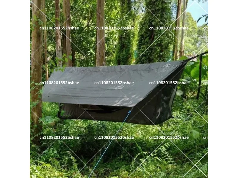 Waterproof Garden Swing Hammock for Outdoor Camping with Air Mattress Mosquito Net and Awning, Indoor Fitness Use