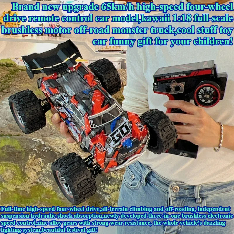 Cool Stuff Toy Car Funny Gift-65km/h High-speed 4WD Rc Cars,Full-scale Brushless Off-road Rc Truck,Monster Truck,Toys for Kids