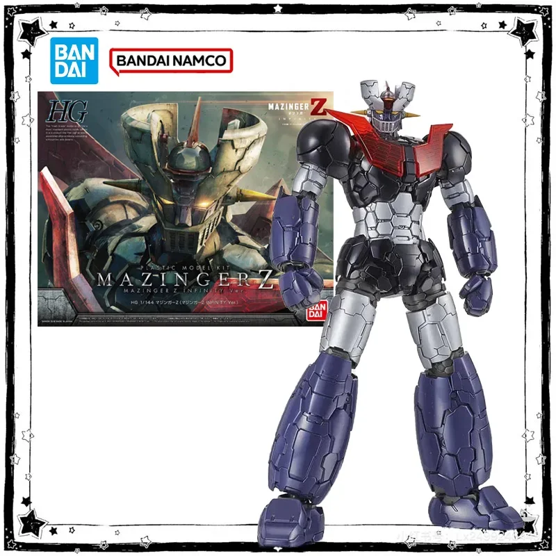Figura Original de Bandai HG 1/144 Mazinger Z Infinity, Kit de Modelo Mazinger Z, Figuras de Anime de Colección, Juguetes de Acción para Niños, Regalos