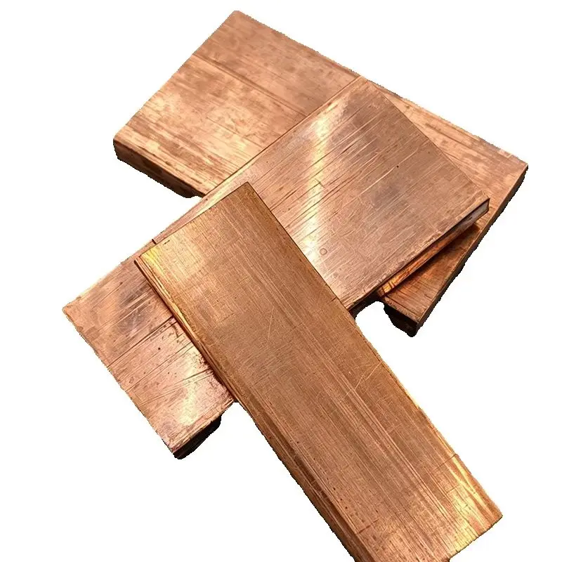 T2 Copper Flat Bar Copper Plate Sheet Strip DIY Material Thickness 1 1.5 2 3 4 5 6mm Length 100 200 500mm