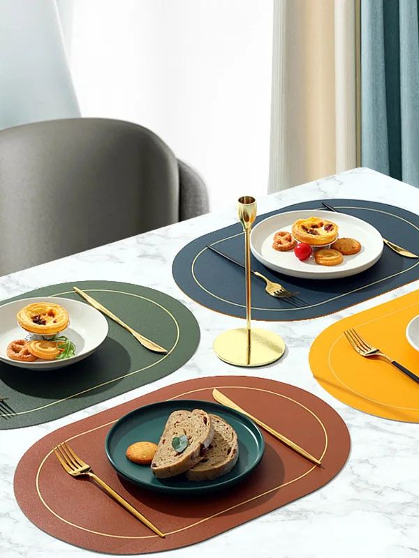 

Круглый термостойкий коврик из искусственной кожи для сервировки стола, нескользящий, для столовой, для домашнего использования