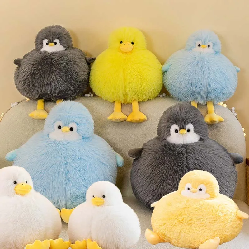 

40cm Cartoon Soft Stuffed Animal Long Plush Hair Duck Doll Cute Fatty Ducks Baby Cuddle Accompany Toy Pillow Girls Birthday Gift