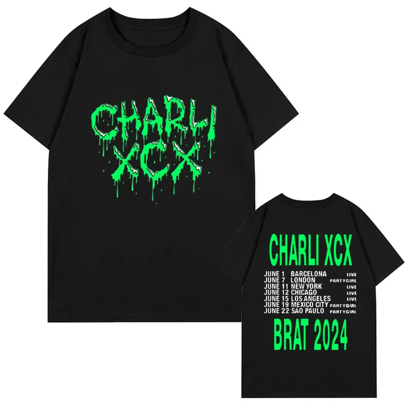 

Charli Xcx Brat 2024 T-shirt Men Women Clothes Fashion Hip Hop Harajuku T Shirt Summer Casual Oversized T Shirts Short Sleeve