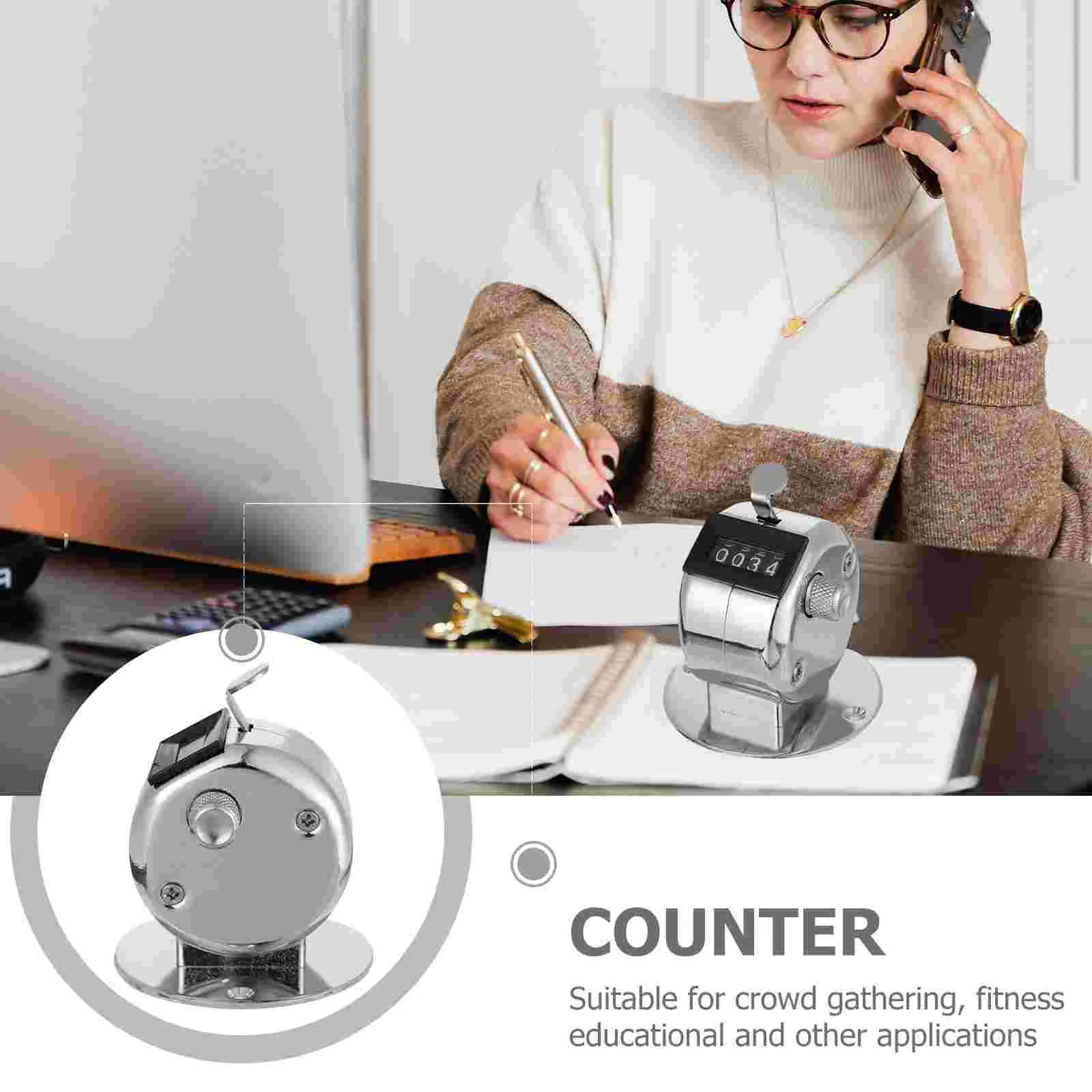 Metal Counting Artifact Mechanical Counter Recorder Tool Manual Device Tally Clicker Number Recording