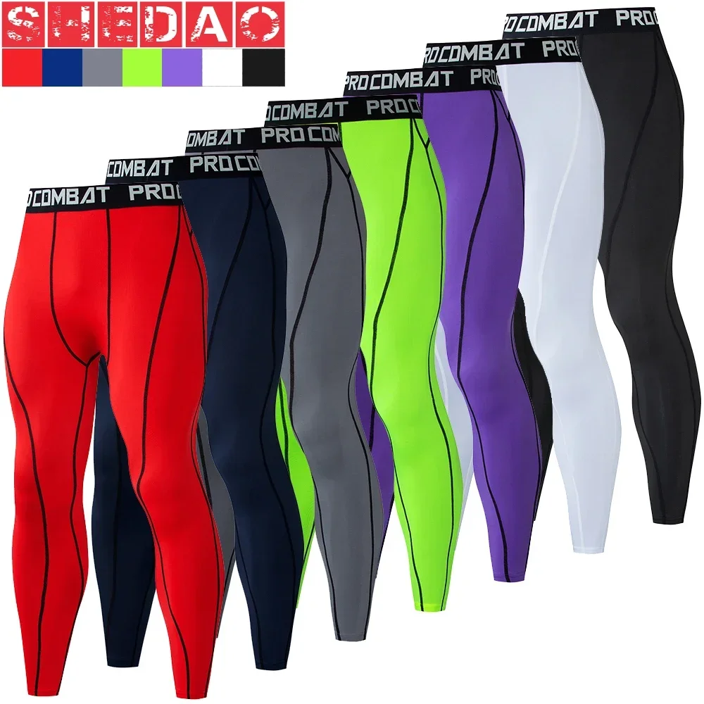 Gym Mens Tights Sport Pants Fitness Running Skinny Leggings Joggings Sportswear Yoga Compression Trousers Lycra Sweatpants