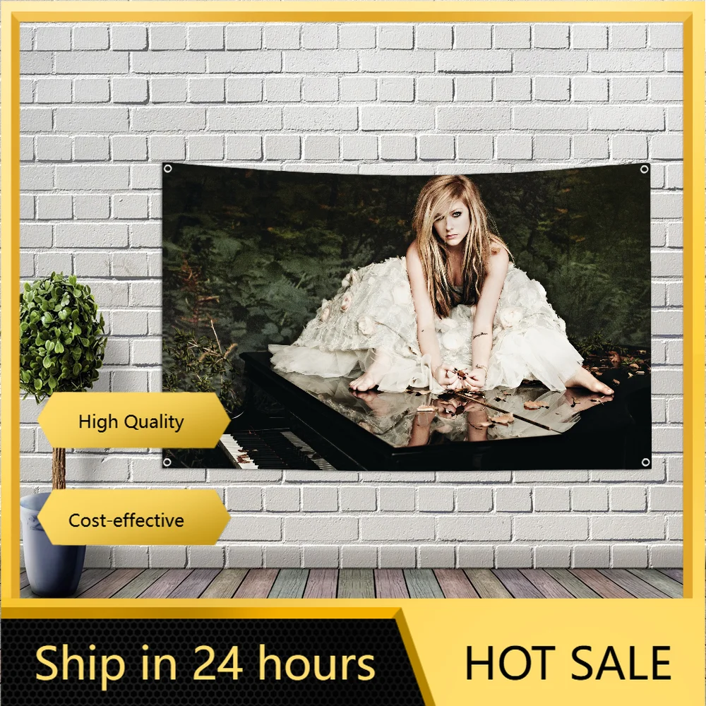 

A-Avril Best L-Lavigne Flag Large Size Shop Art Promotion Advertising Booth Flag Hanging Banners