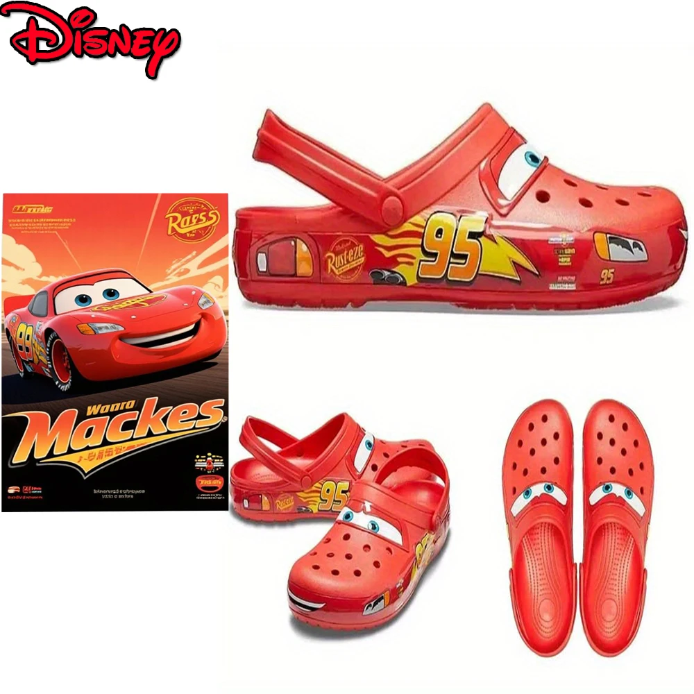 Nieuwe Disney Mcqueens Pix Cartoon Effen Waterbestendig Dwaterdichte Slippers Gat Outdoor Sandalen Casual Sandalen Ademend Eva Volwassene