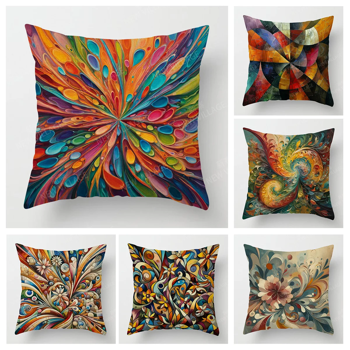 Tropical plant pattern cushion set bedroom cafe decor ins style living room sofa pillow set Throw pillowcase 40x40cm 45x45cm