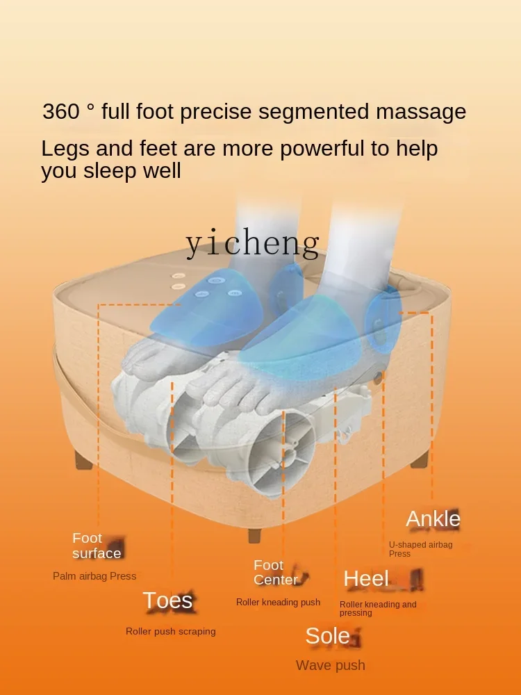 Leg Massage Instrument Foot Massager Foot Massage Device Automatic Kneading Hot Compress Stool