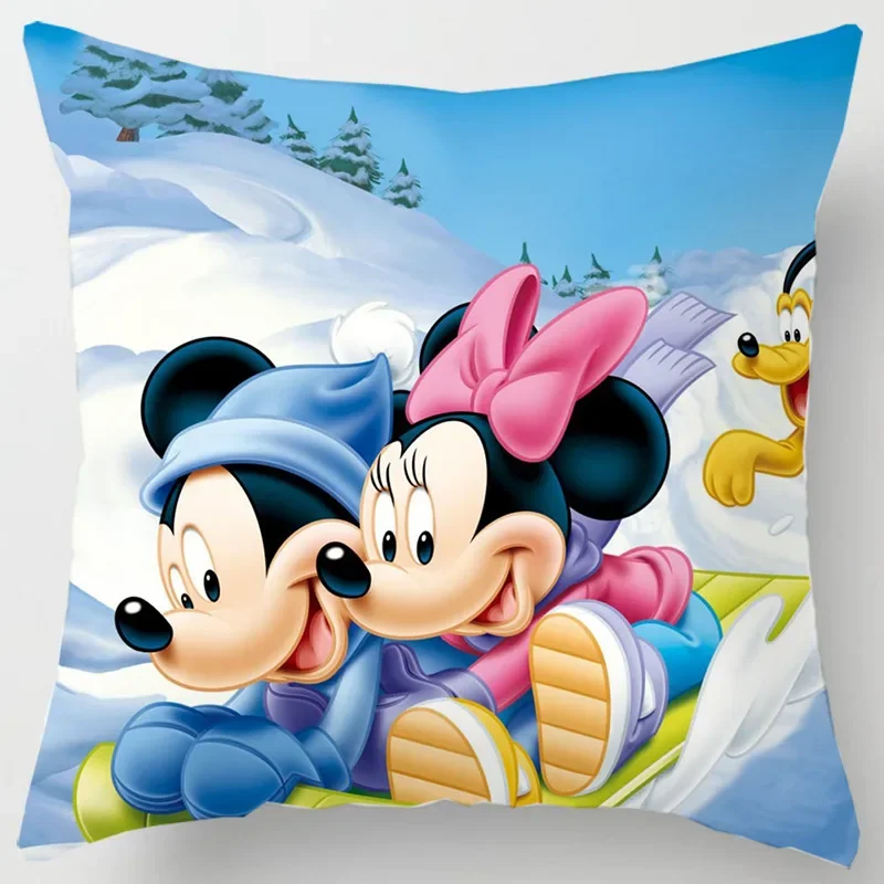 Disney Pillowcase Mickey Minnie Mouse Pillow Case \\ Toys Home Decoration Gift 45x45cm