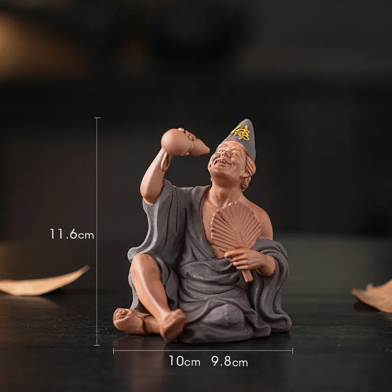 Traditional Chinese Jigong Buddha Statue Ornament Ceramic Character Statue Zen Home Desktop Decoration handicraft