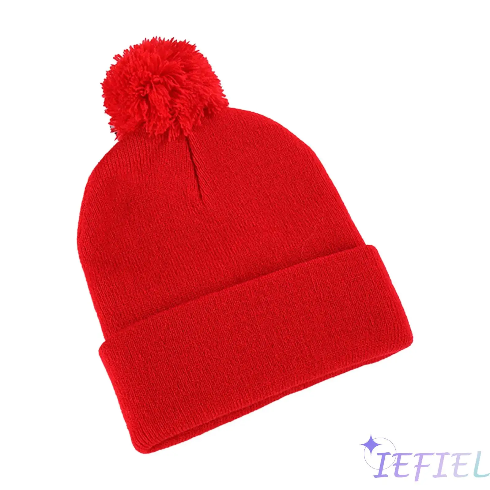 

1 шт., модная рождественская шапка унисекс для взрослых с помпоном, шапка-бини, рождественская вязаная шапка с манжетами на Новый год, рождественская вечеринка, шапка, головной убор