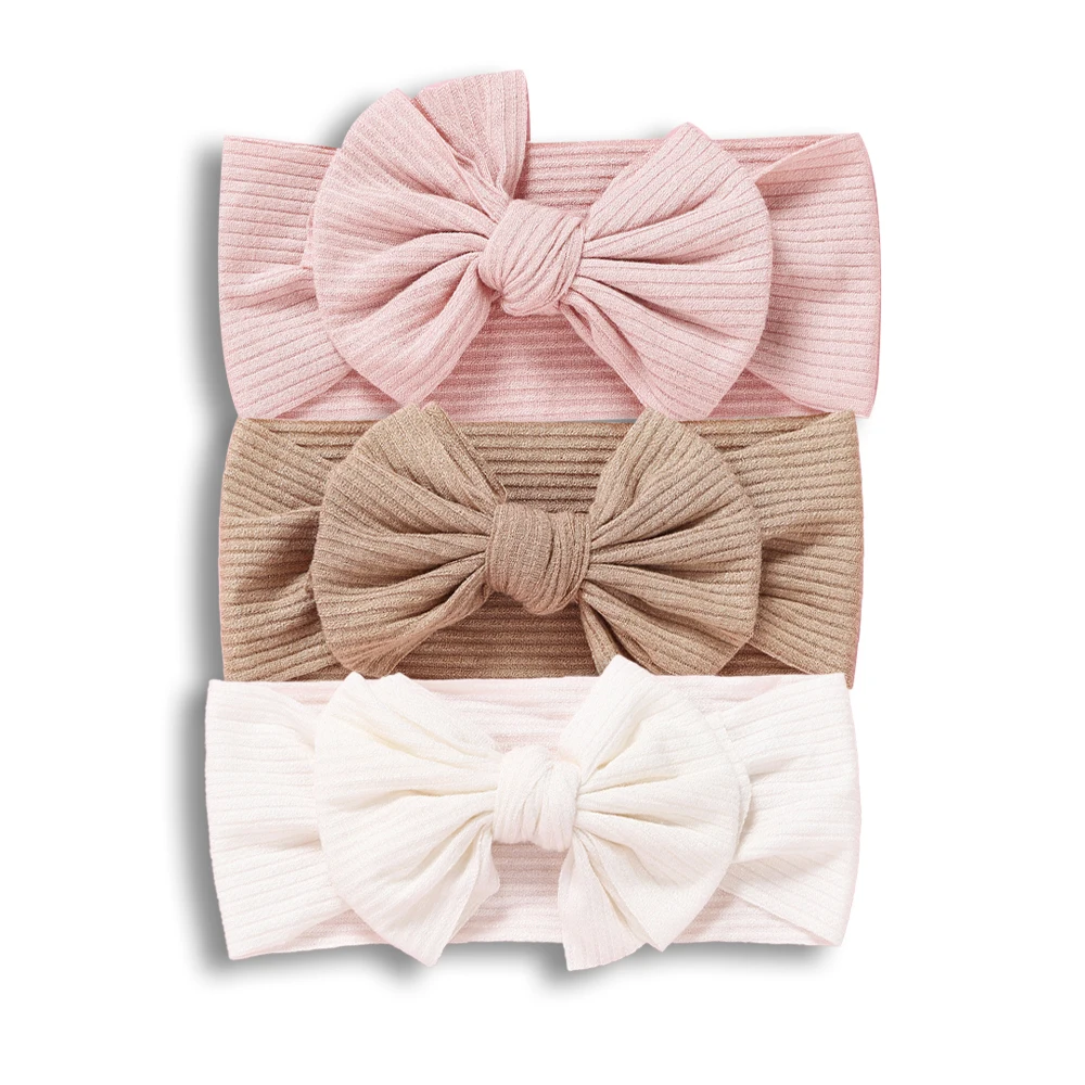 

1Pc Baby Headbands New Colors Knit Bow Elastic Soft Infantiles kids Headbands Baby Items Turban for Baby Girl Hair Accessories