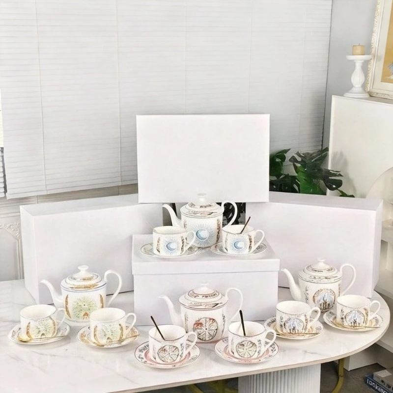Star Sun Series Coffee Cups Teapots Exquisite Bone China Tea Cups Home Banquet Tea Sets And Souvenirs