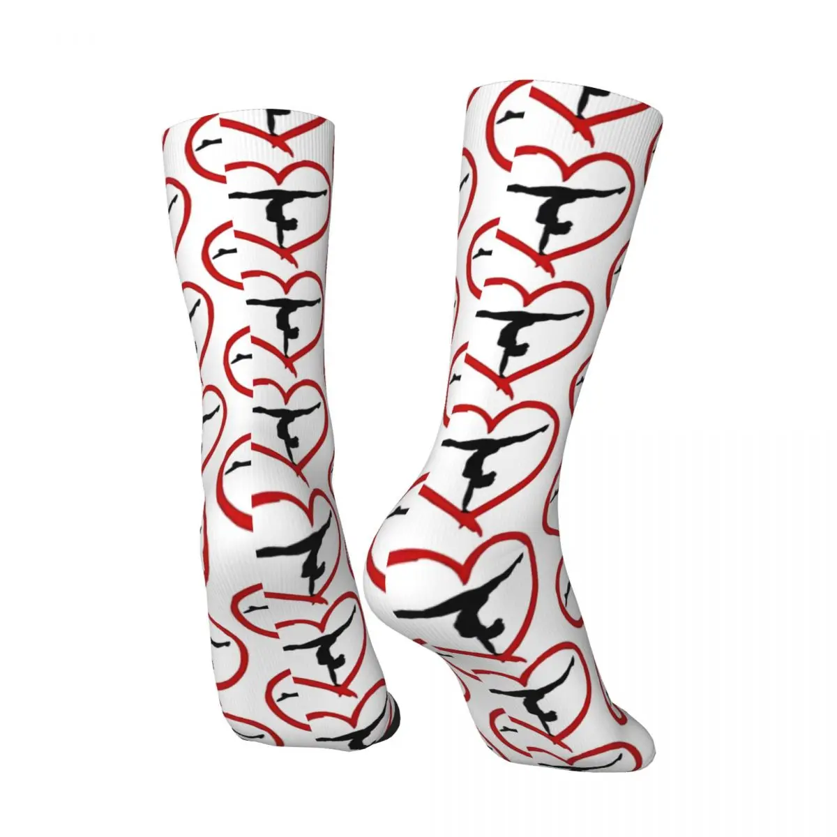 Crazy compression Gymnastics Sock for Men Harajuku Seamless Pattern Crew Sock Novelty