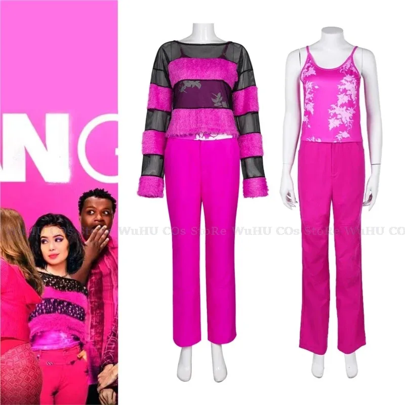 يعني كوس بنات كادي هيرون تأثيري حلي ريجينا جورج الخيال المرأة قميص تنورة الوردي ملصقات هالوين كرنفال البدلة؛ k6;8'،