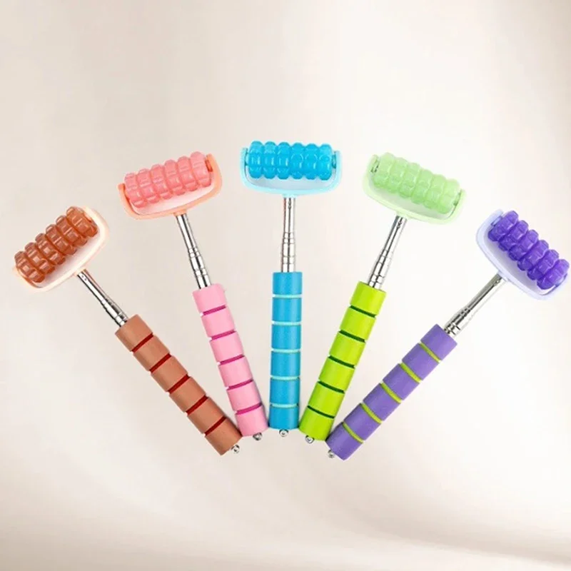 

1 шт. телескопический роликовый массажер из нержавеющей стали + пластика, массажный ролик для всего тела, массажные инструменты, подарки для семьи и друзей