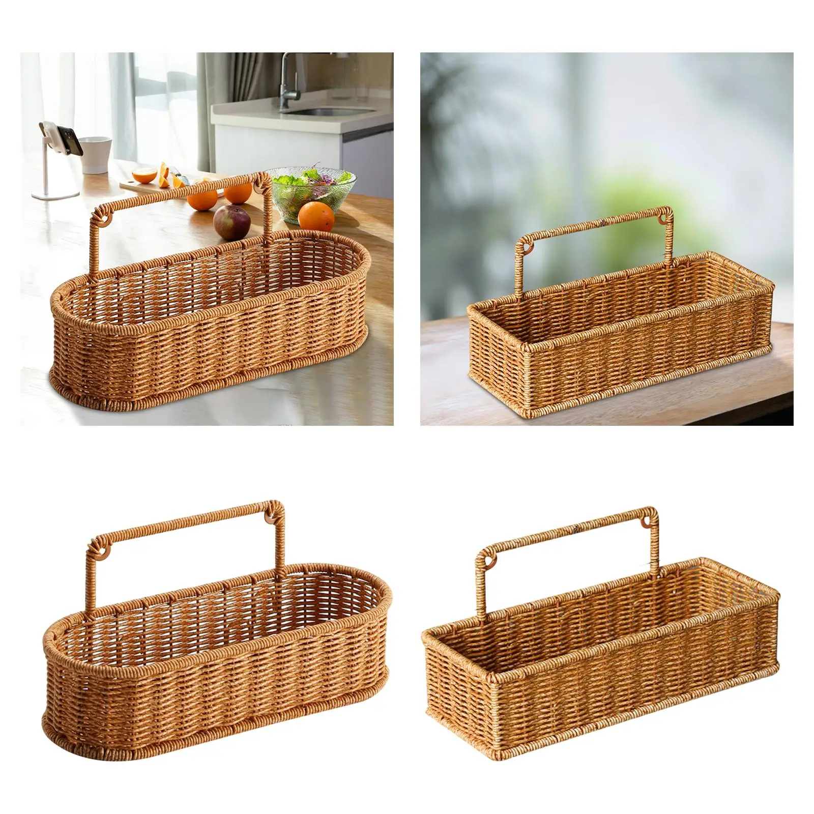 

Wall Hanging Basket Woven Hanging Basket for Kitchen Living Room Garden