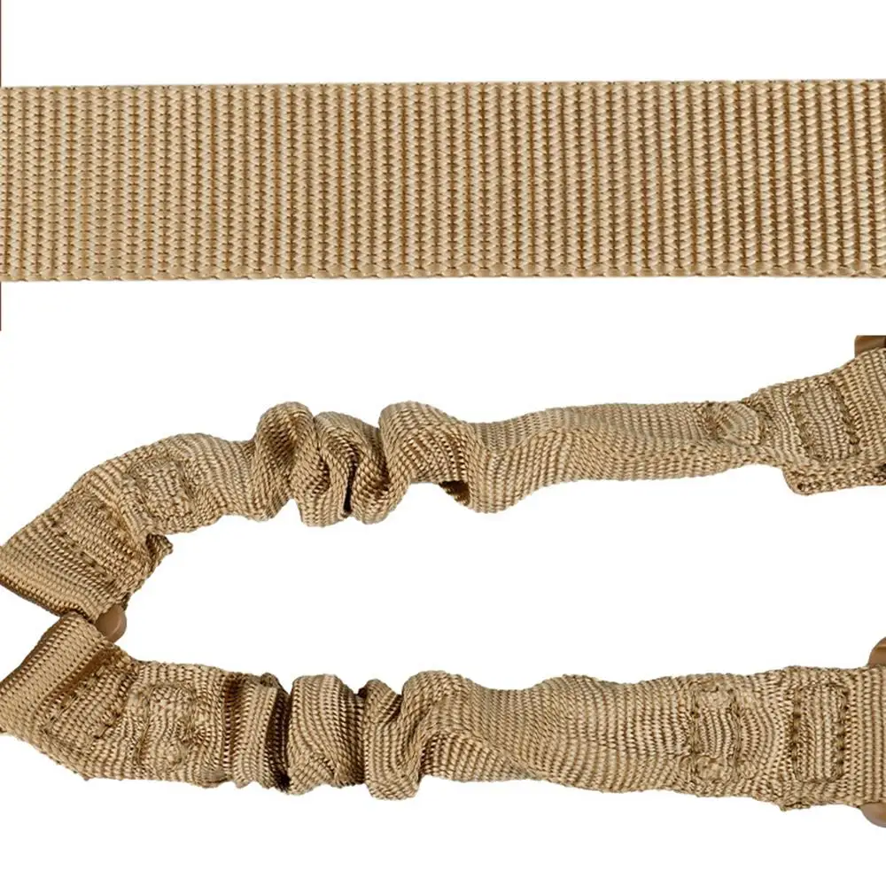 Outdoor Single Point Tactical Harness With Metal Buckle Adjustable Single-Point Gun Rope Sling Shoulder Strap Safety Rope Belt