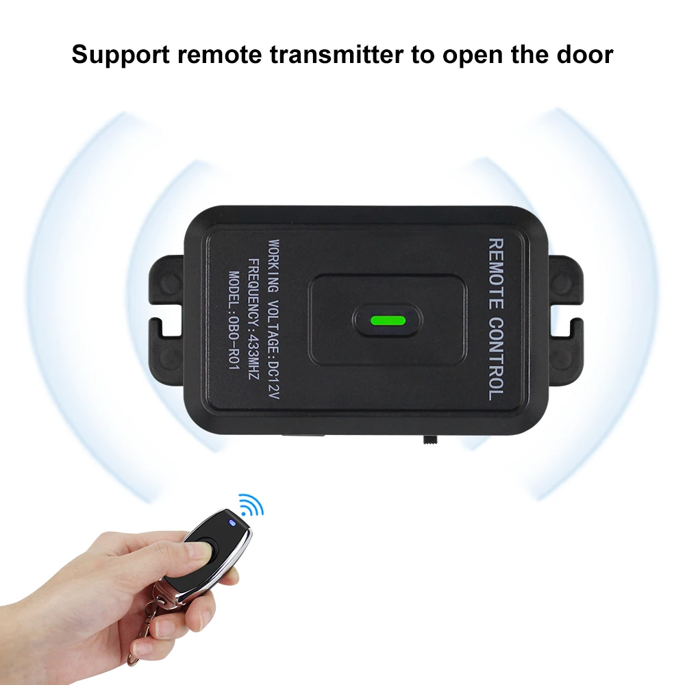 433MHz Tür Wireless Access Controller System Kit Fernbedienung Entriegelung Tor öffner DC12V Netzteil, elektrische Schlösser für zu Hause