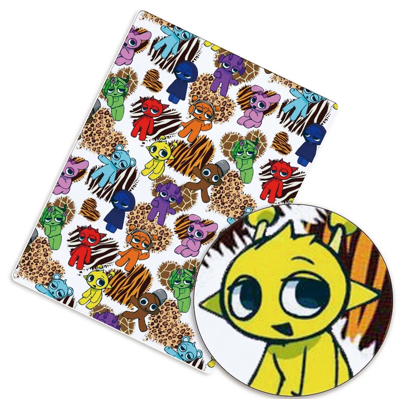 الكلاسيكية الكرتون DIY نسيج القطن البوليستر القطن اليد مخيط ومرقعة مبطن فستان طفل الستار Dresshome الطباعة شعبية #2