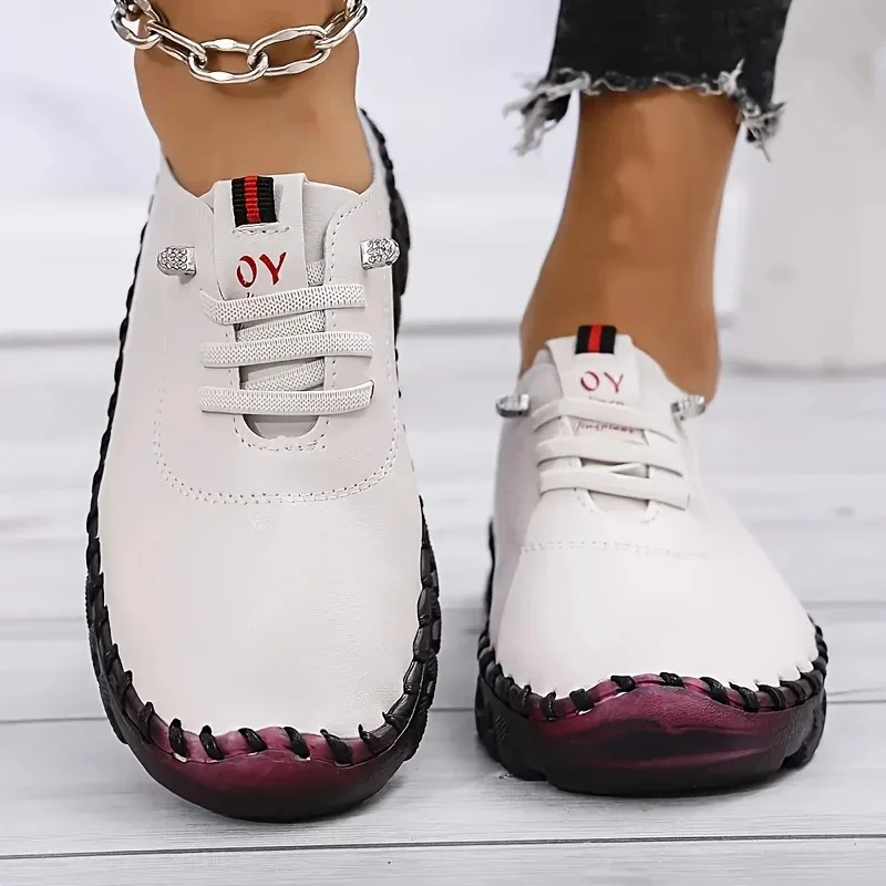 Designer Women Sneakers Summer 2025 New Soft-soled Roman Sneakers Breathable Retro Stitching Muffin Bottom Plus Size Women Shoes