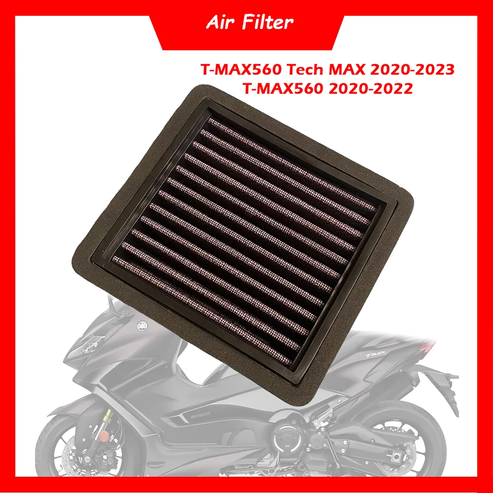 Nettoyeur de filtre à Air pour moto, élément filtrant d'admission d'air en tissu Non tissé à haut débit pour Yamaha T-MAX 560 XP560 Tech Max 2020 – 2023