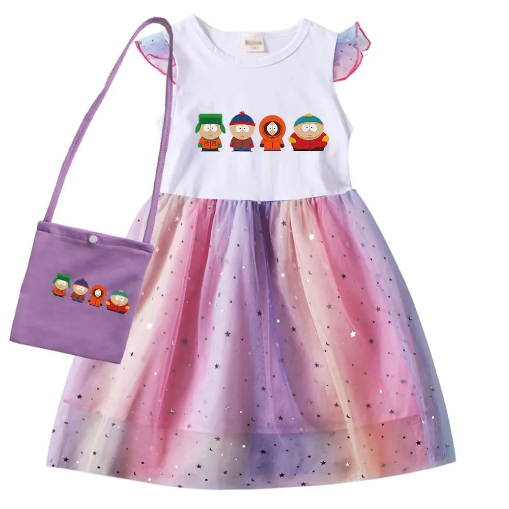 Anime S-Southes Park Clothes Cute Princess Dress Toddler Girls Birthday Party Costumes Stan Kyle Kenny Cartman Cosplay Dresses