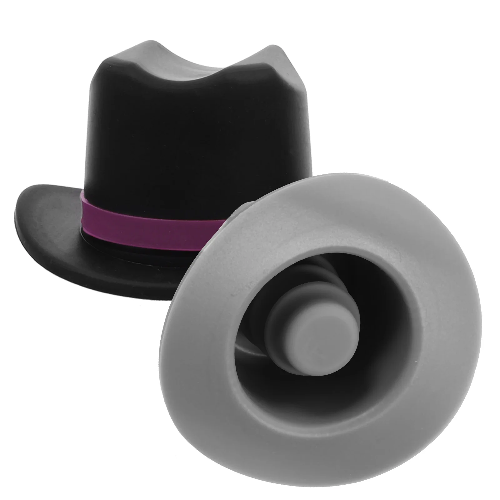 

2Pcs Cowboy Hat Silicone Wine Bottle Stoppers Reusable Bottle Caps Fresh Keeping Wine Sealers Decorative Small Silicone Stopper