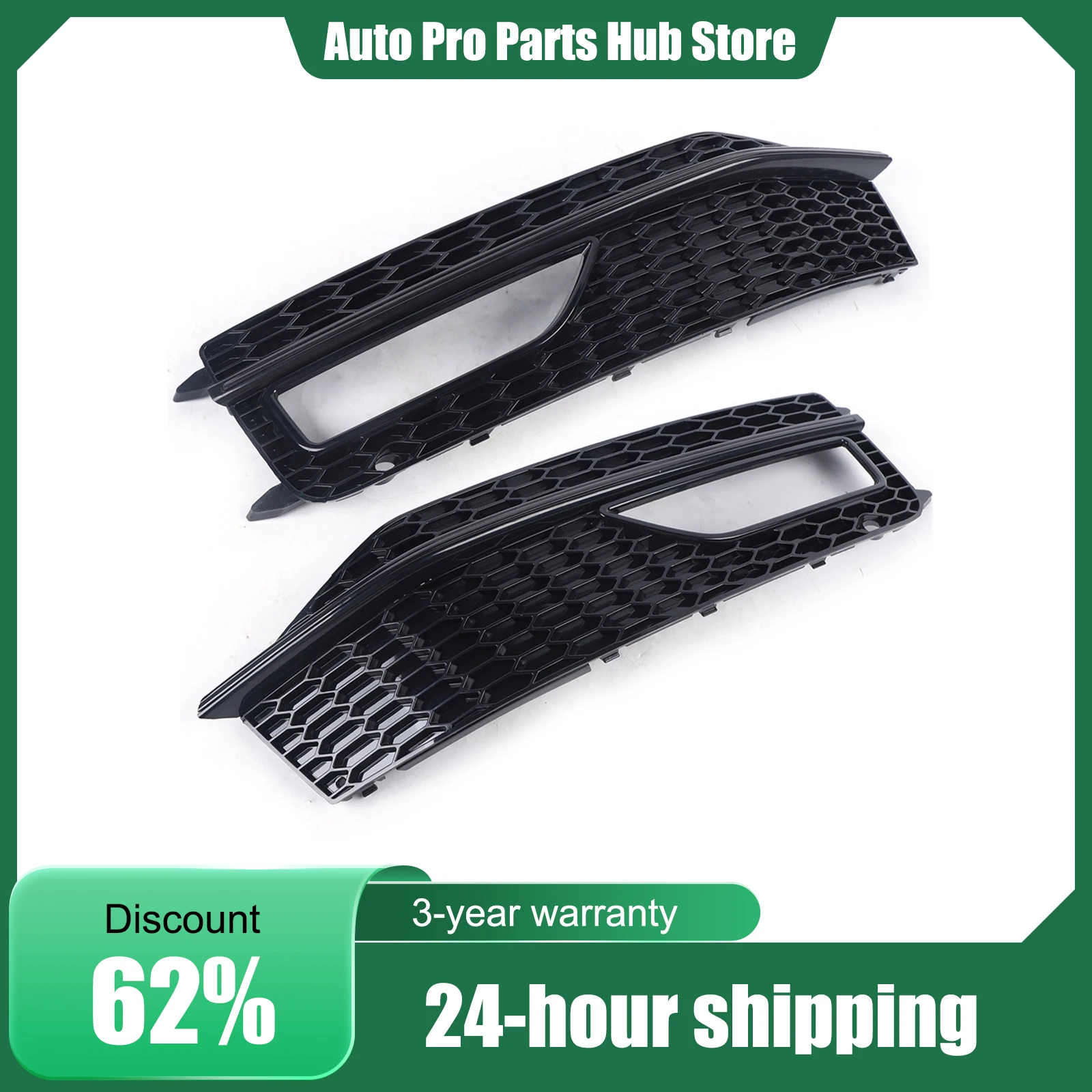 

Fog Light Cover, Fog Light Lamp Grille, For 2013-2015 AUDI A4 S-line S4, 8K0 807 682M,8K0 807 681 L, Fog Light Frame, ABS