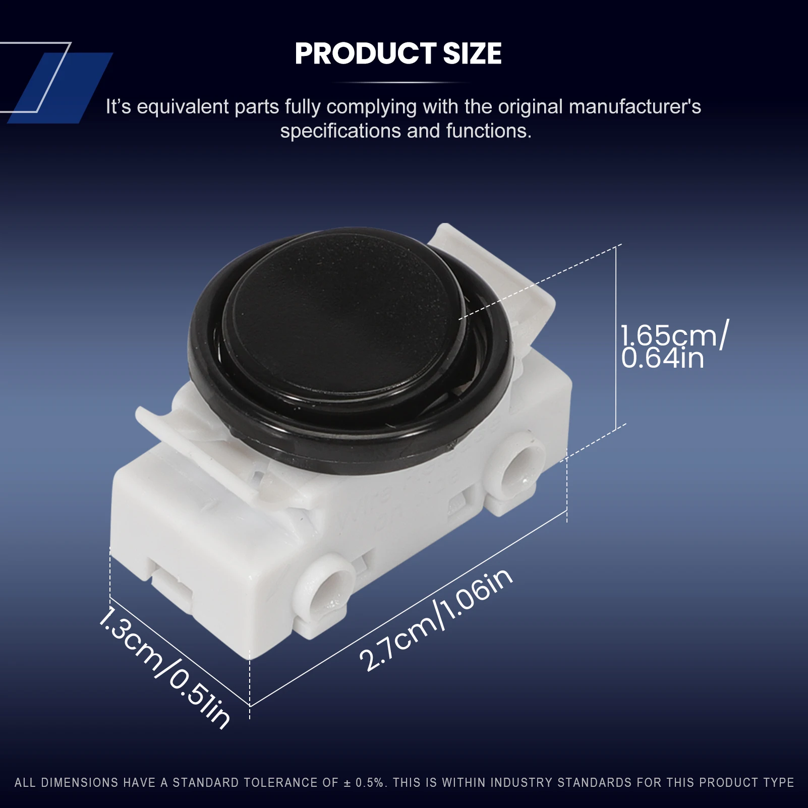 4 PCS Rocker Switch Round Rocker Switch Recessed Lights Switch 43.409 FOR Lamp Rocker Under-Unit Lights in the Kitchen
