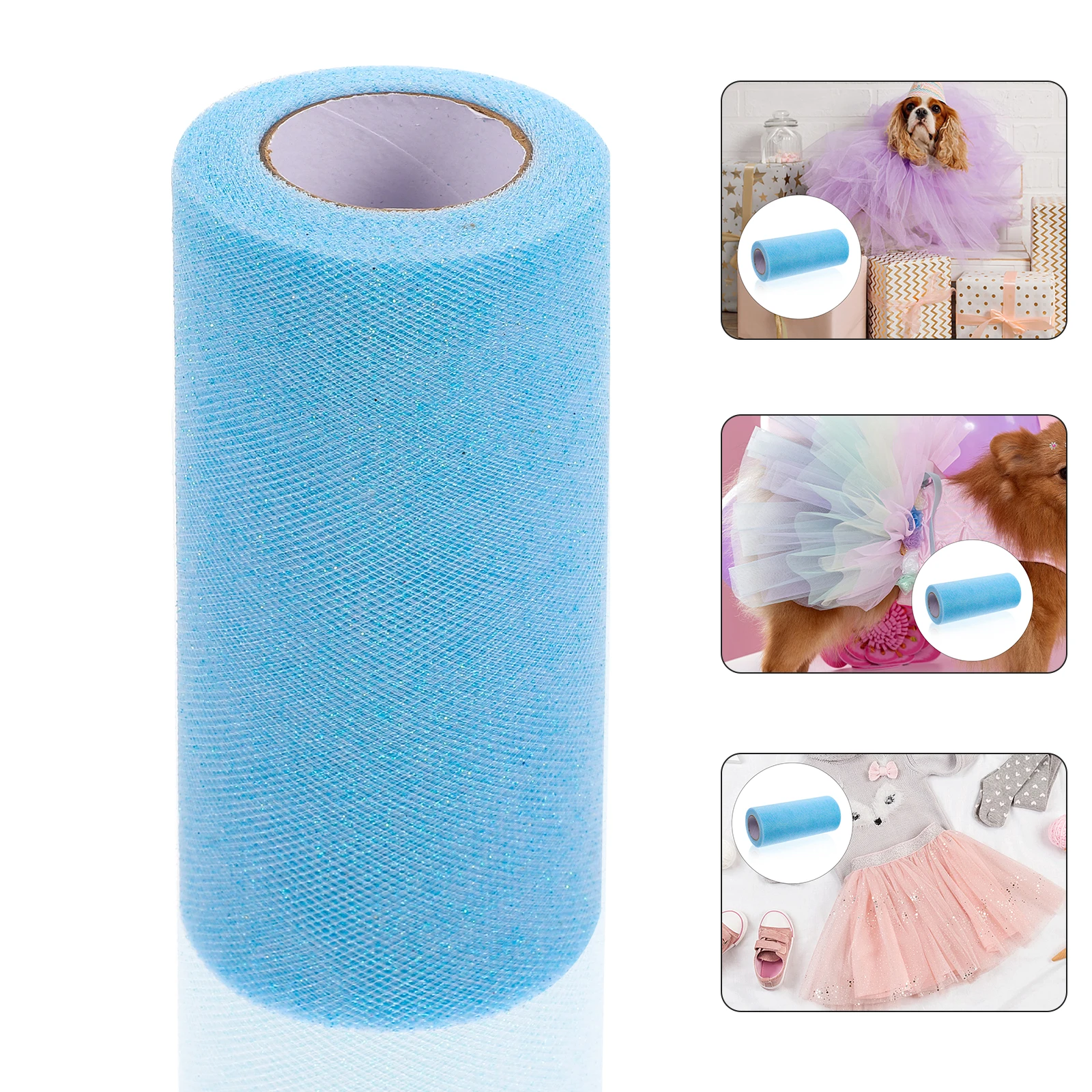 

1 Roll Glitter Tulle Fabric Mesh Ribbon Rolls Diy Craft Wedding Decoration Sewing Present Wrapping Tulle Netting Creative Gauze