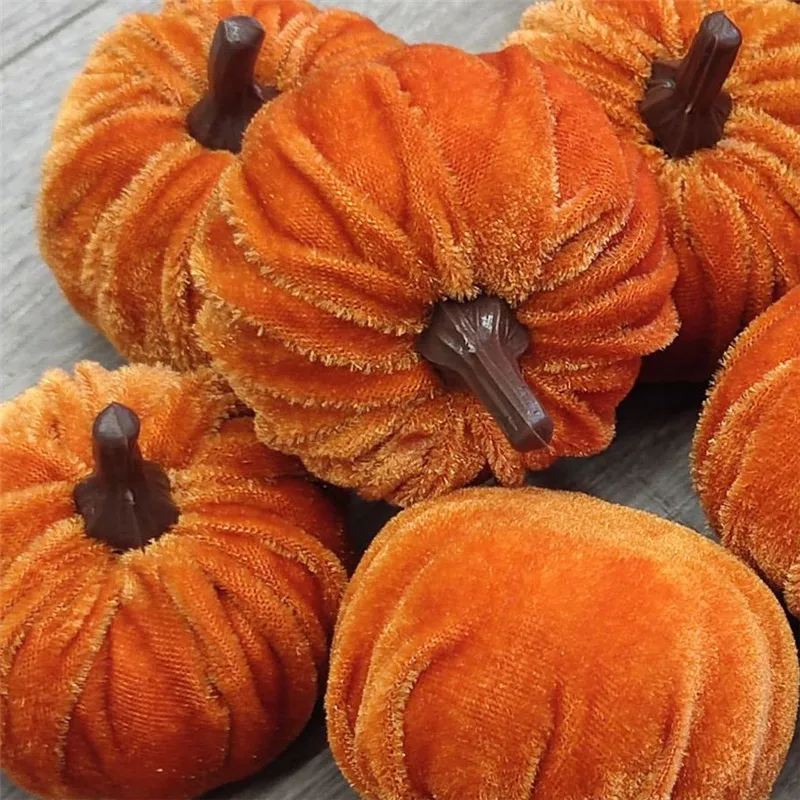 

5/10pcSimulated Pumpkin Autumn Thanksgiving Decoration Artificial Foam Pumpkin Harvest Festival Tabletop Decor Flannelette Pumpk