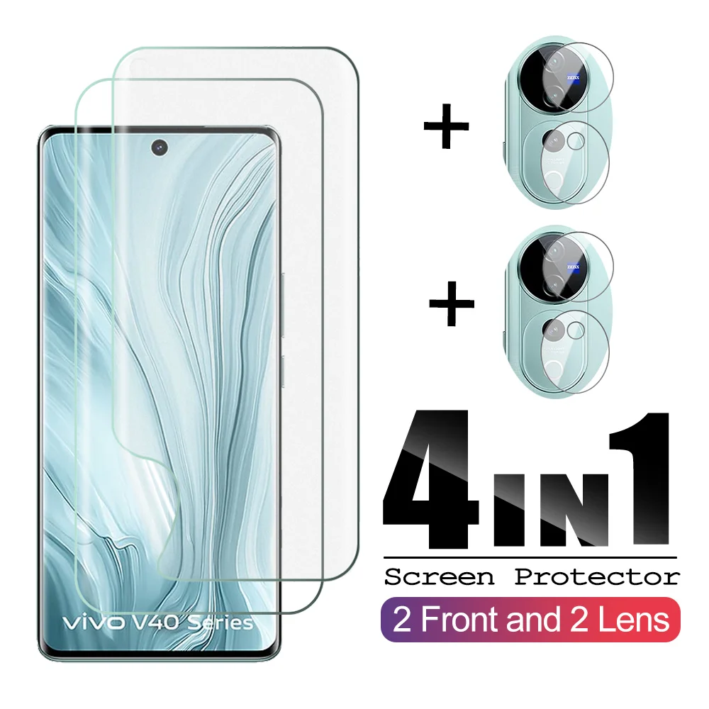 4in1 Screen Ptotector For vivo V30 Pro V40 Pro 5G Camera Lens Protective Glass For vivo V30Pro V40Pro v 30pro 40pro HD Soft Film