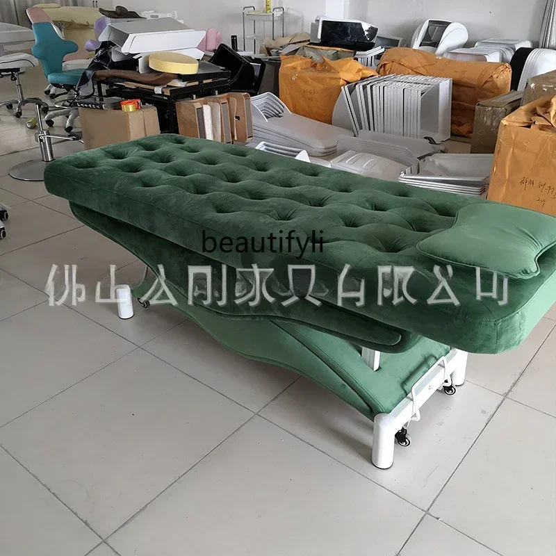 

Electric beauty bed massage push back bone relaxation comfortable bed with face hole lying on multi-gear adjustment