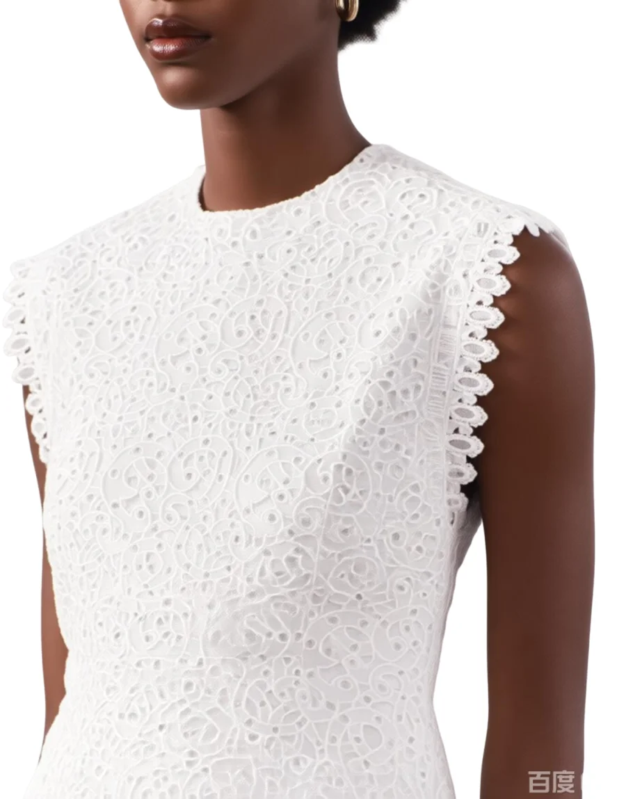 

White 5 Yards Superb Embroidery Guipure Lace Hollow Out Appliques African Cord Water Soluble Fabric Bridal Sewing Wedding Dress