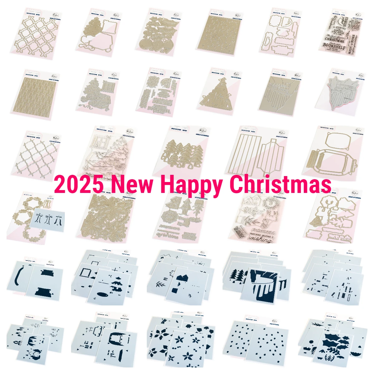 

Timeless Tidings Merry Christmas Metal Cutting Dies Stamps Stencils for DIY Scrapbooking Album Stamp Make Paper Card Embossing