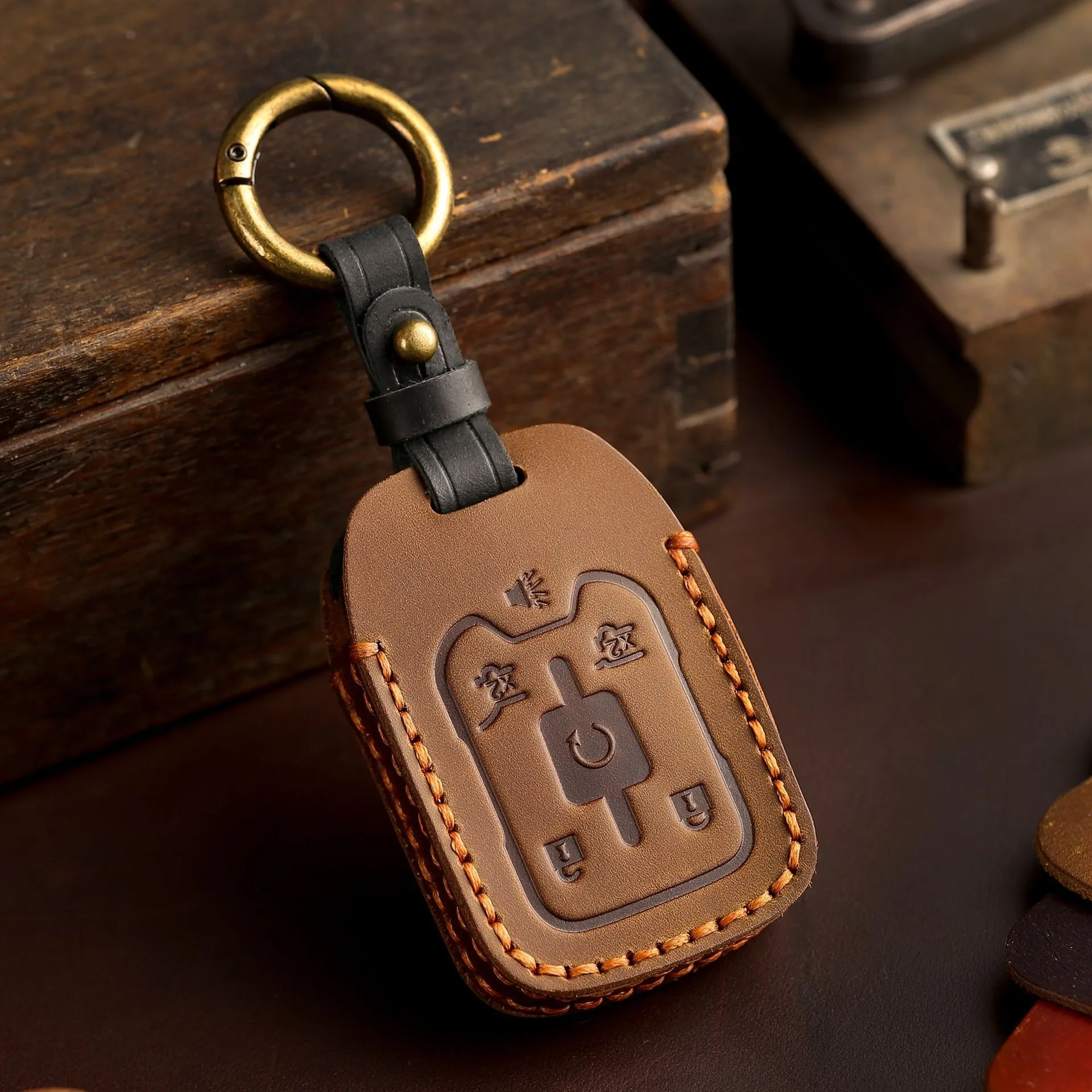 

Кожаный чехол для дистанционного ключа для CHEVROLET Silverado GMC Sierra 1500 2500HD 3500HD Terrain Acadia 2020 2021 2022