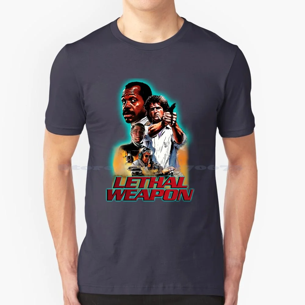 Lethal Weapon T Shirt 100% Cotton Tee Im Too Old For This 80S Lethal Weapon Murtaugh Riggs Glover