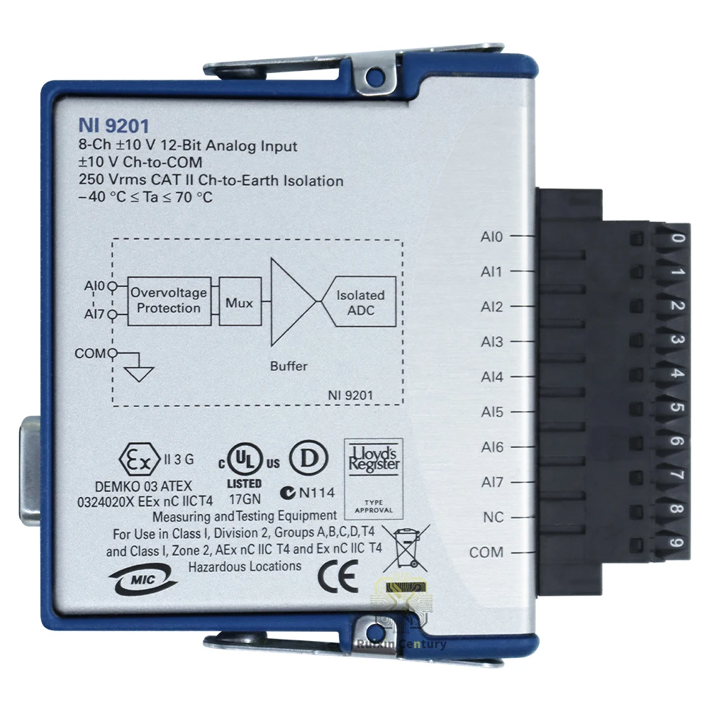 FOR NI-9201 ±10 V 500 kS/s 12-Bit 8-Channel C-Series Voltage Input Board with 100V OVP and Screw Terminal Genuine