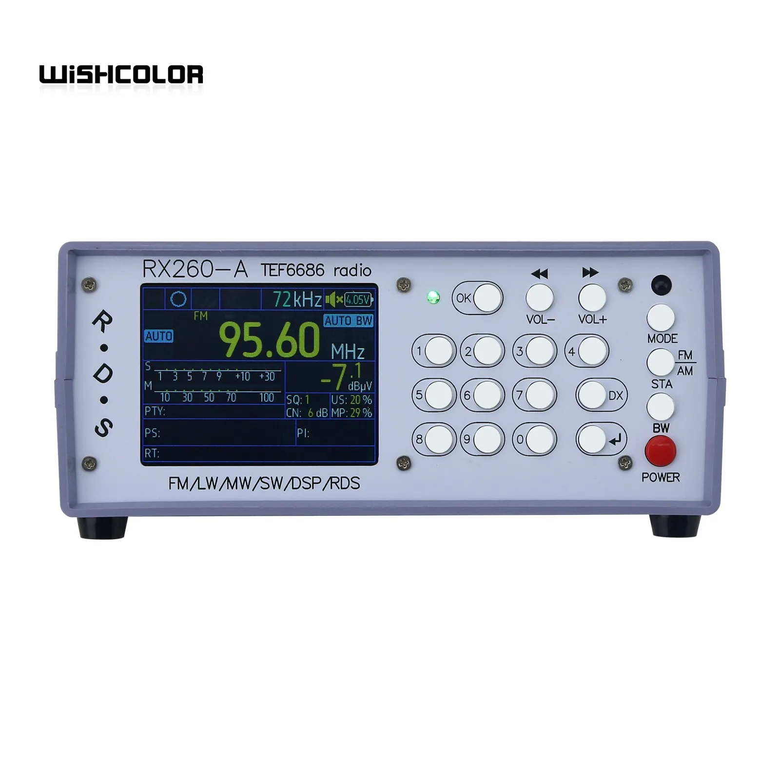 HamGeek RX260-A TEF6686 High Sensitivity Full Band Radio Receiver Digital FM/AM/LW/MW/SW/DSP/RDS Receiver