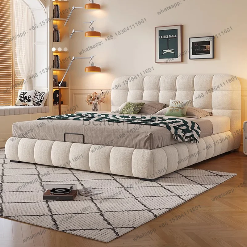 FG Bedroom Frame Bed Queen Children Double Modern Headboards Bed Storage Floor Simple Letto Matrimoniale Lounge Suite Furniture