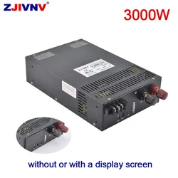 3000W Adjustable Switching Power Supply CCCV with or without display screen AC 110V/220V to DC 0-12V 24V 48V 60V 80V 100V 220V