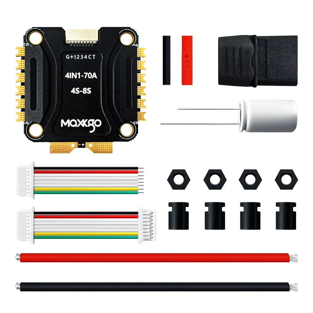 MAXKGO 4 IN 1 AM32 ESC 70A 4-8S DShot600 Four In One ESC RC Multirotor Quadcopter Fixed Wing FPV Drone Replacement Accessories