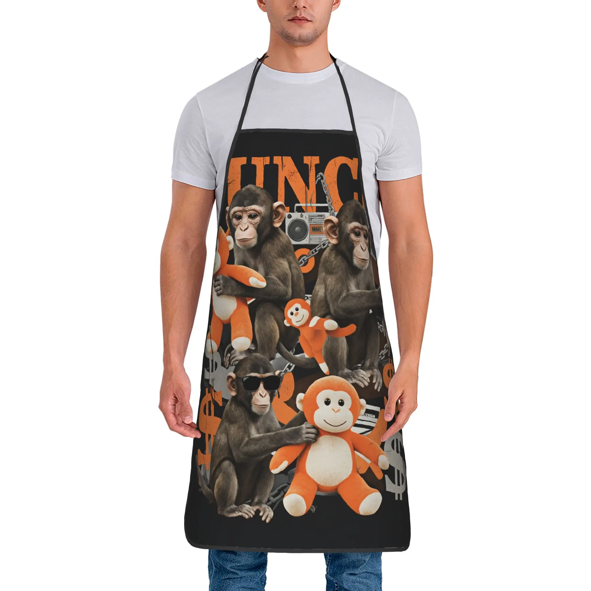 

Фартук для барбекю и кухни 2026 Team Monkey Baby Punch без карманов, на заказ